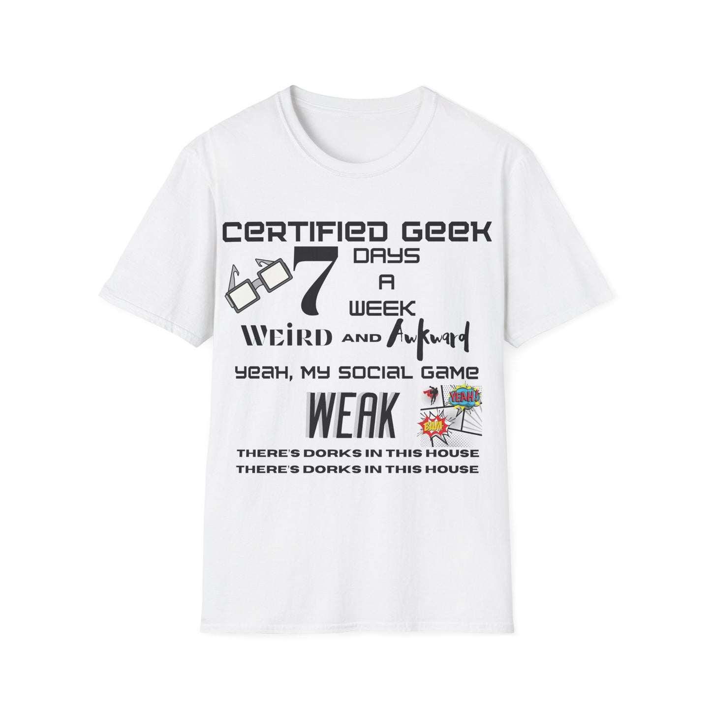 Certified Geek WAP Black Font Unisex Softstyle T-Shirt