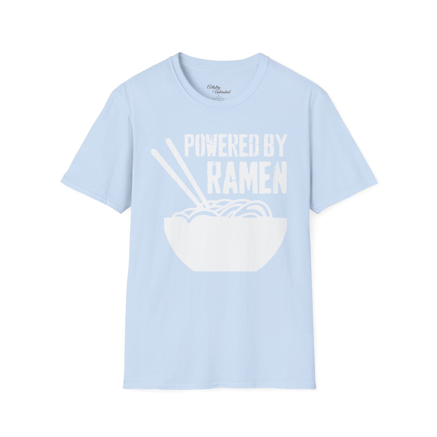 Powered by Ramen White Unisex Softstyle T-Shirt