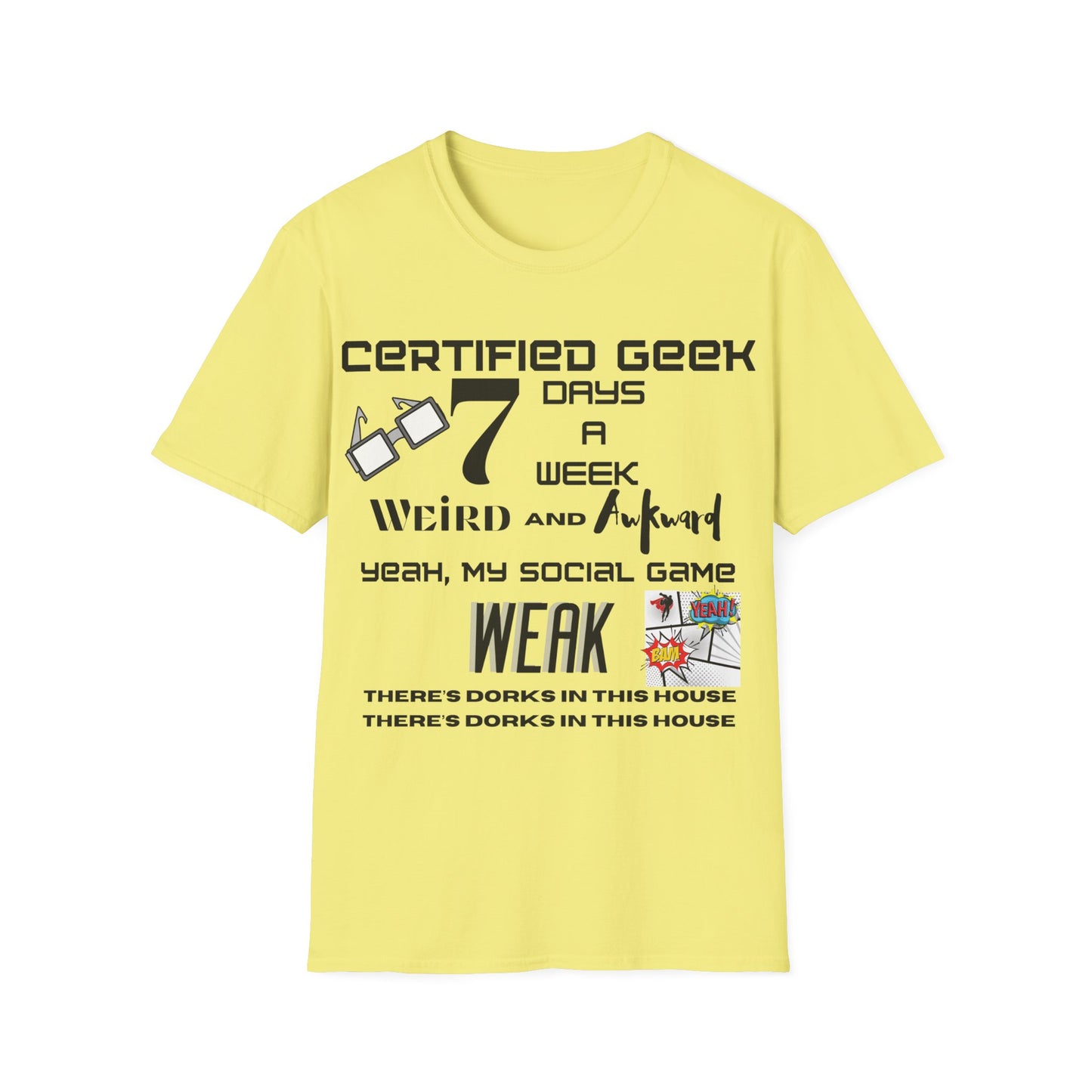 Certified Geek WAP Black Font Unisex Softstyle T-Shirt