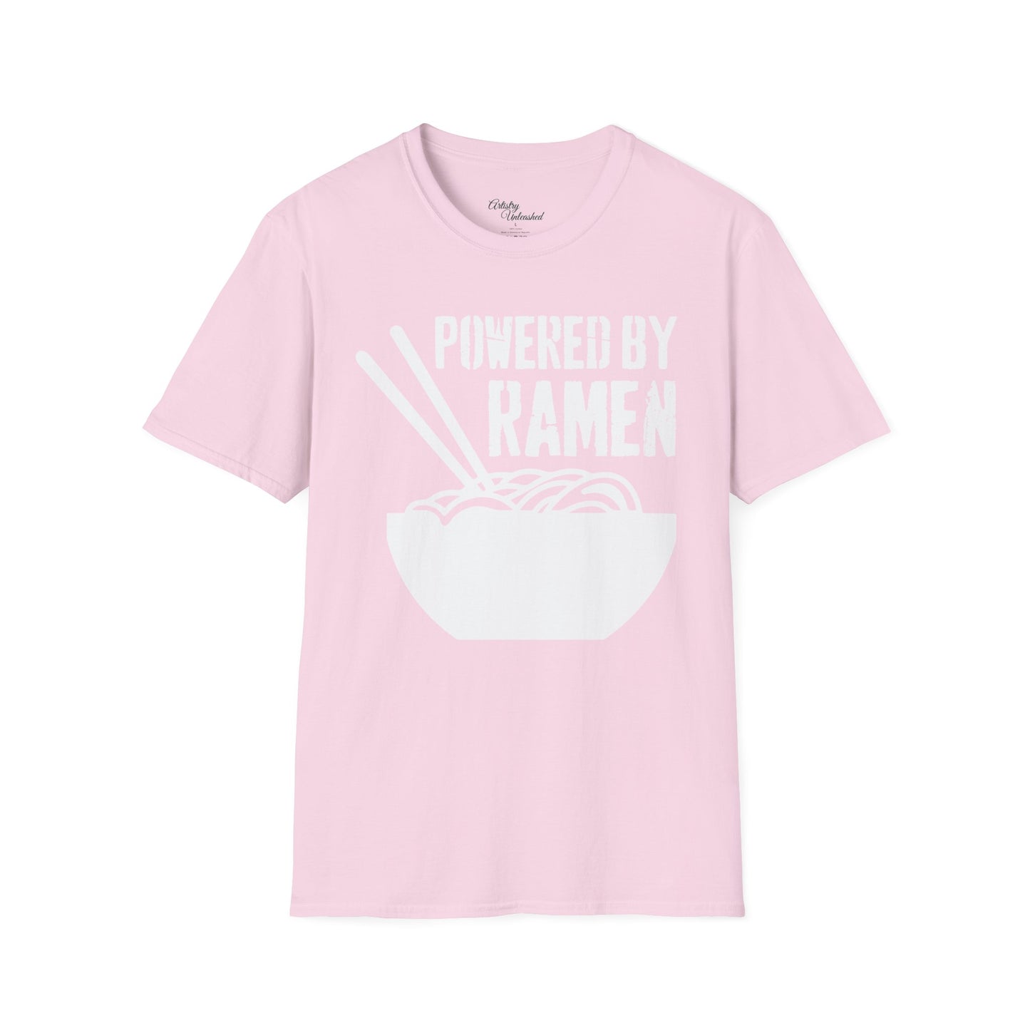Powered by Ramen White Unisex Softstyle T-Shirt