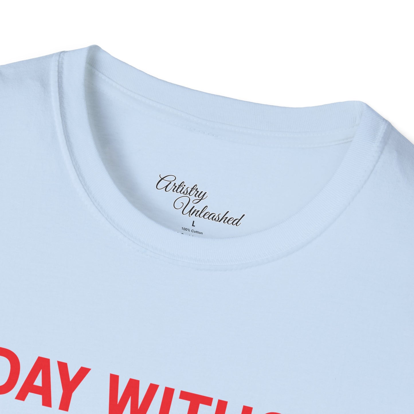 Day Without Anime White Unisex Softstyle T-Shirt