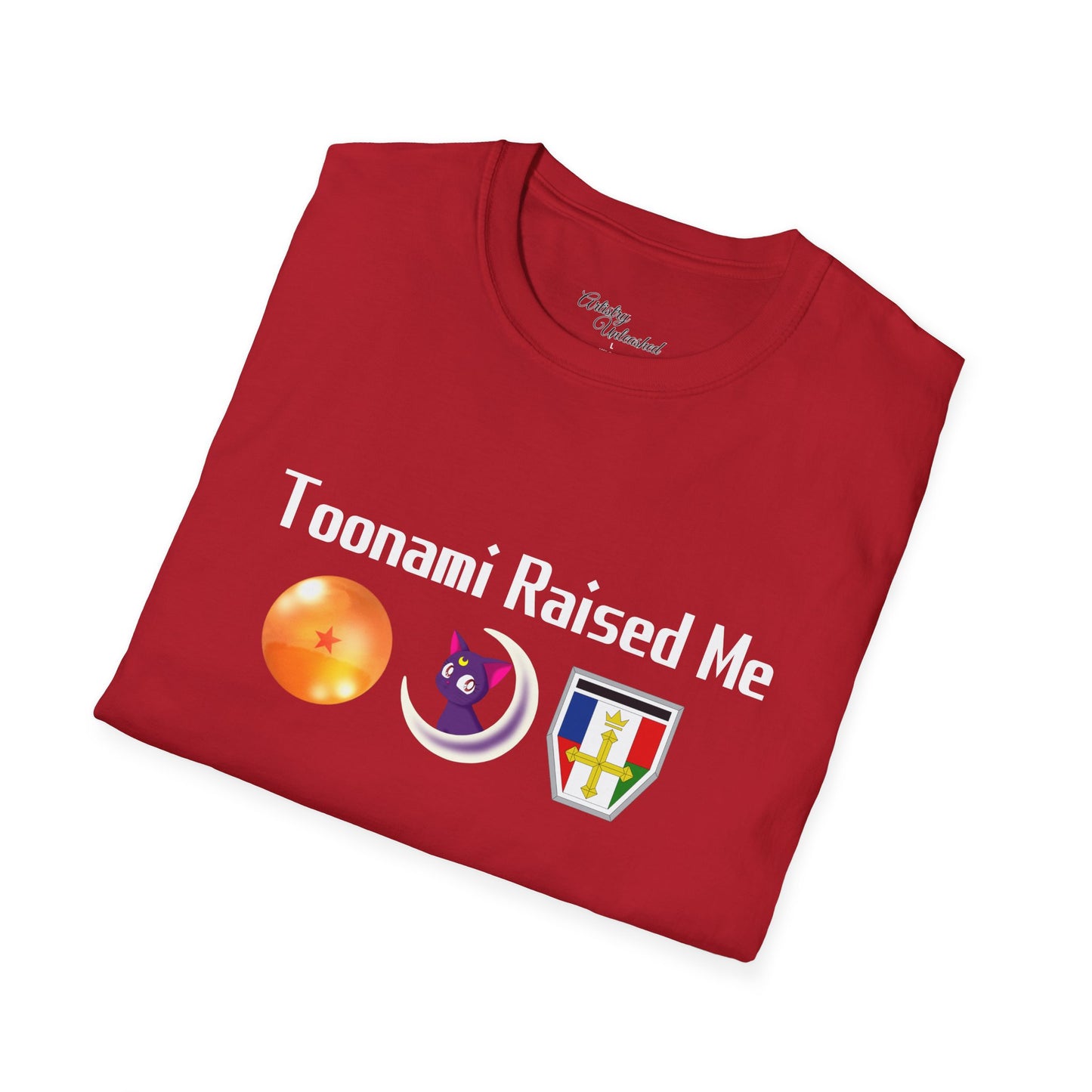Toonami Raised Me White Unisex Softstyle T-Shirt