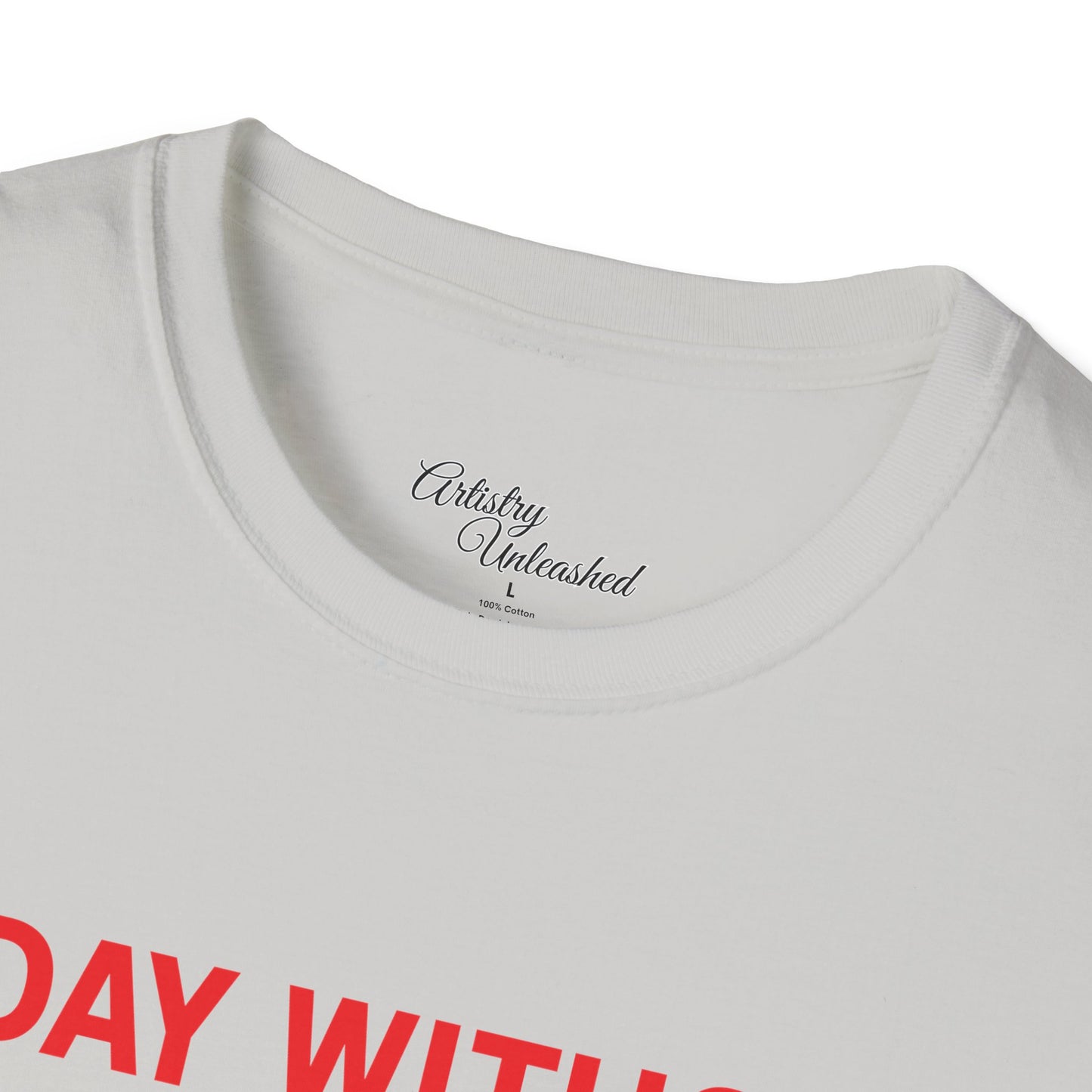Day Without Anime White Unisex Softstyle T-Shirt