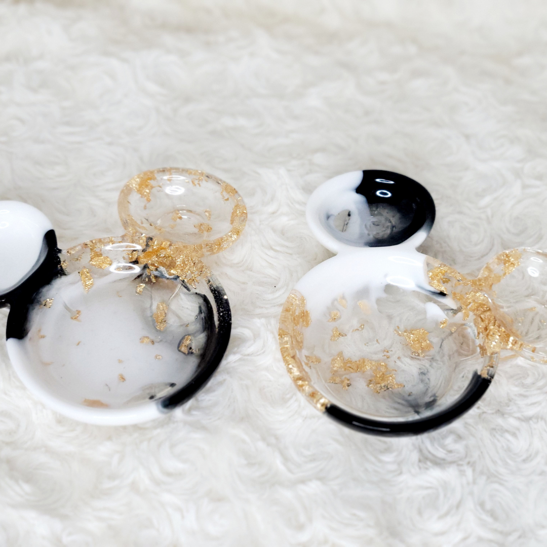 Black and Gold Mouse Trinket Tray