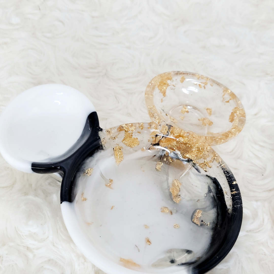 Black and Gold Mouse Trinket Tray