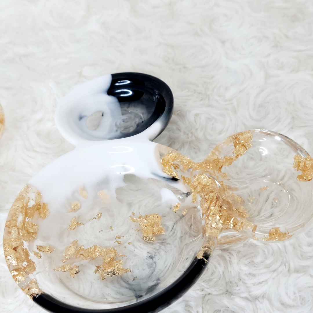 Black and Gold Mouse Trinket Tray