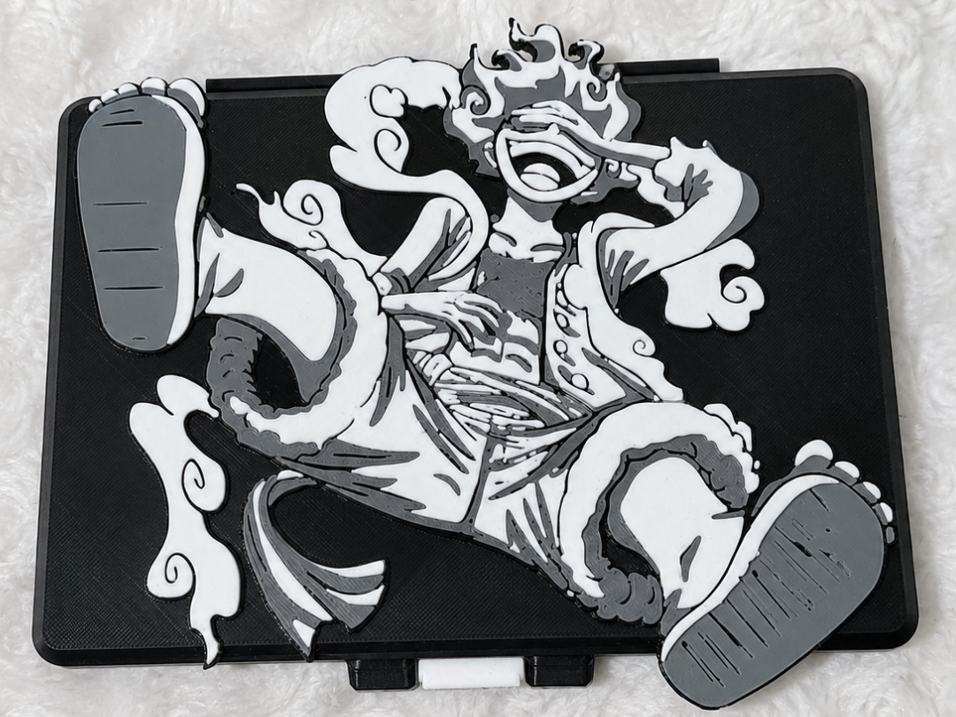 Anime Stash Box with Tray & Jar, 3D Printed Multi Use Storage Box, 7x5 Organizer, One Piece Inspired Gift, Rolling Accessories Box