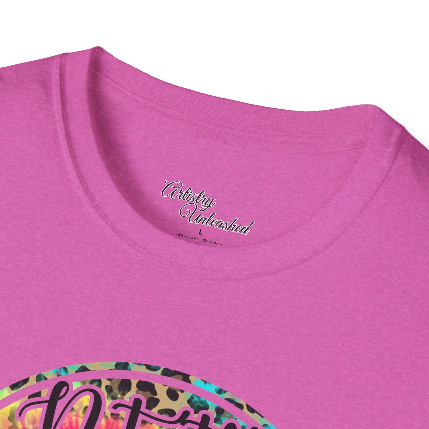 Mom Tye Dye Leopard Print Unisex Softstyle T-Shirt