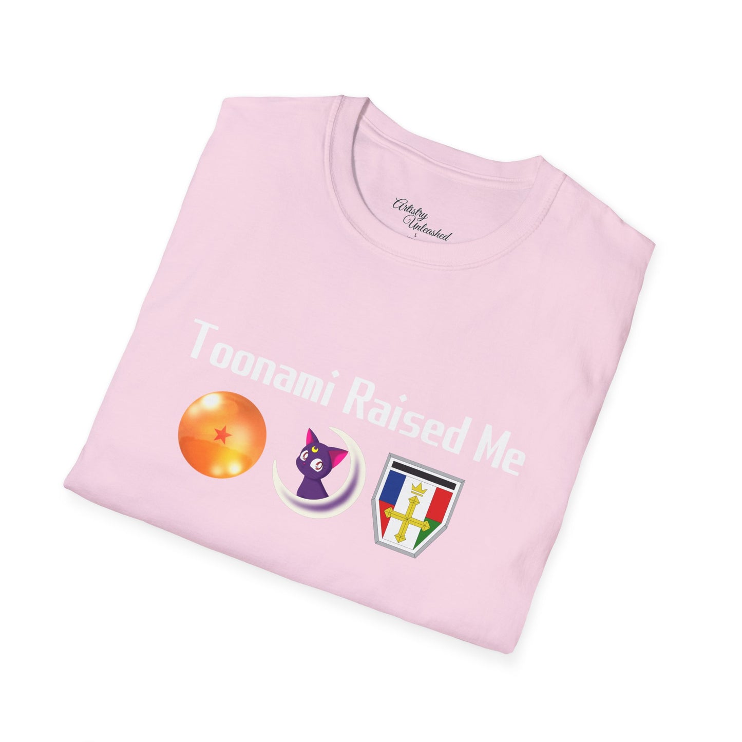 Toonami Raised Me White Unisex Softstyle T-Shirt