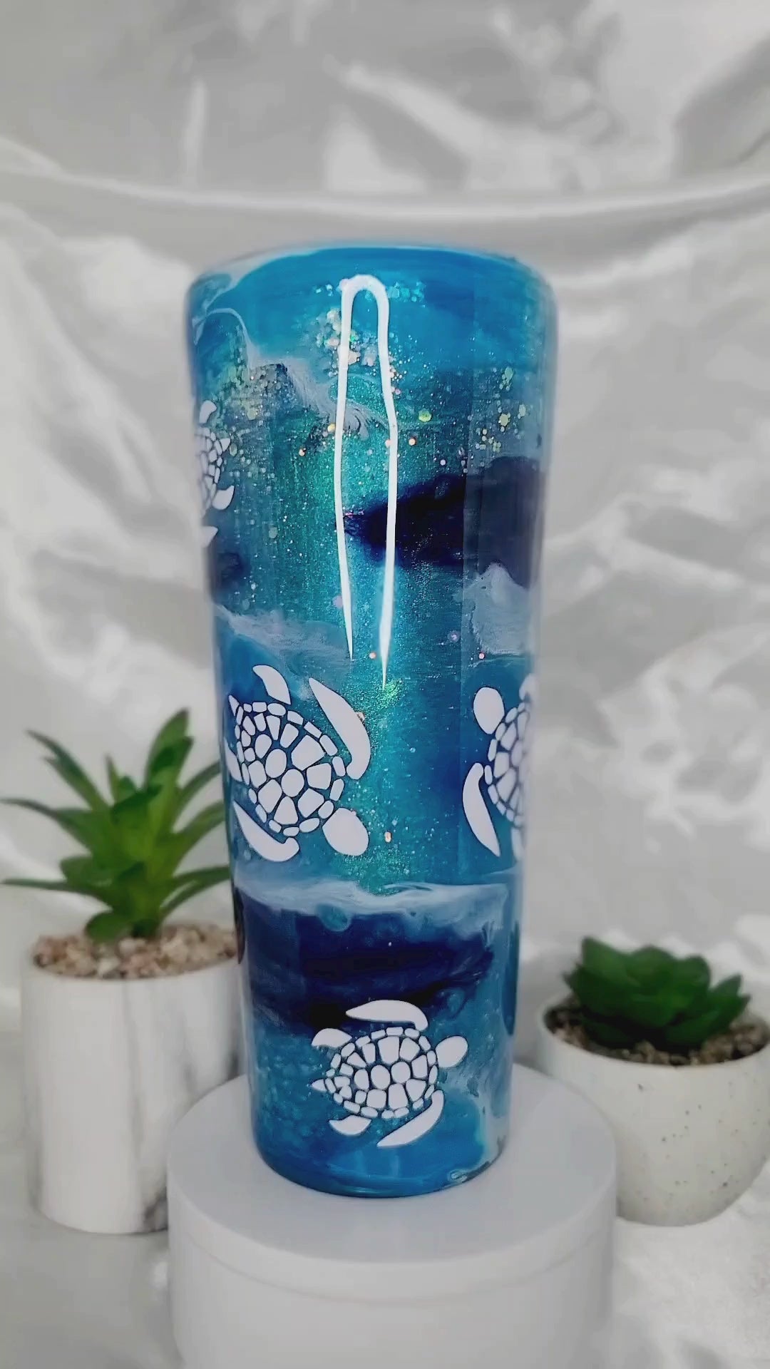 Mermaid Peek-A-Boo 24 oz Acrylic Tumbler – Artistry Unchained