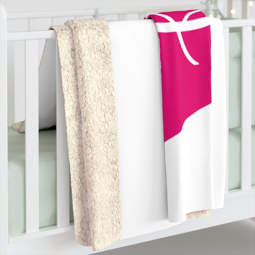 Fighting Queen - Pink Sherpa Fleece Blanket