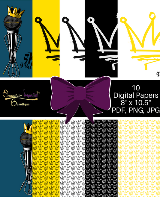 Sky's Limit Notebook Cover Digital Paper