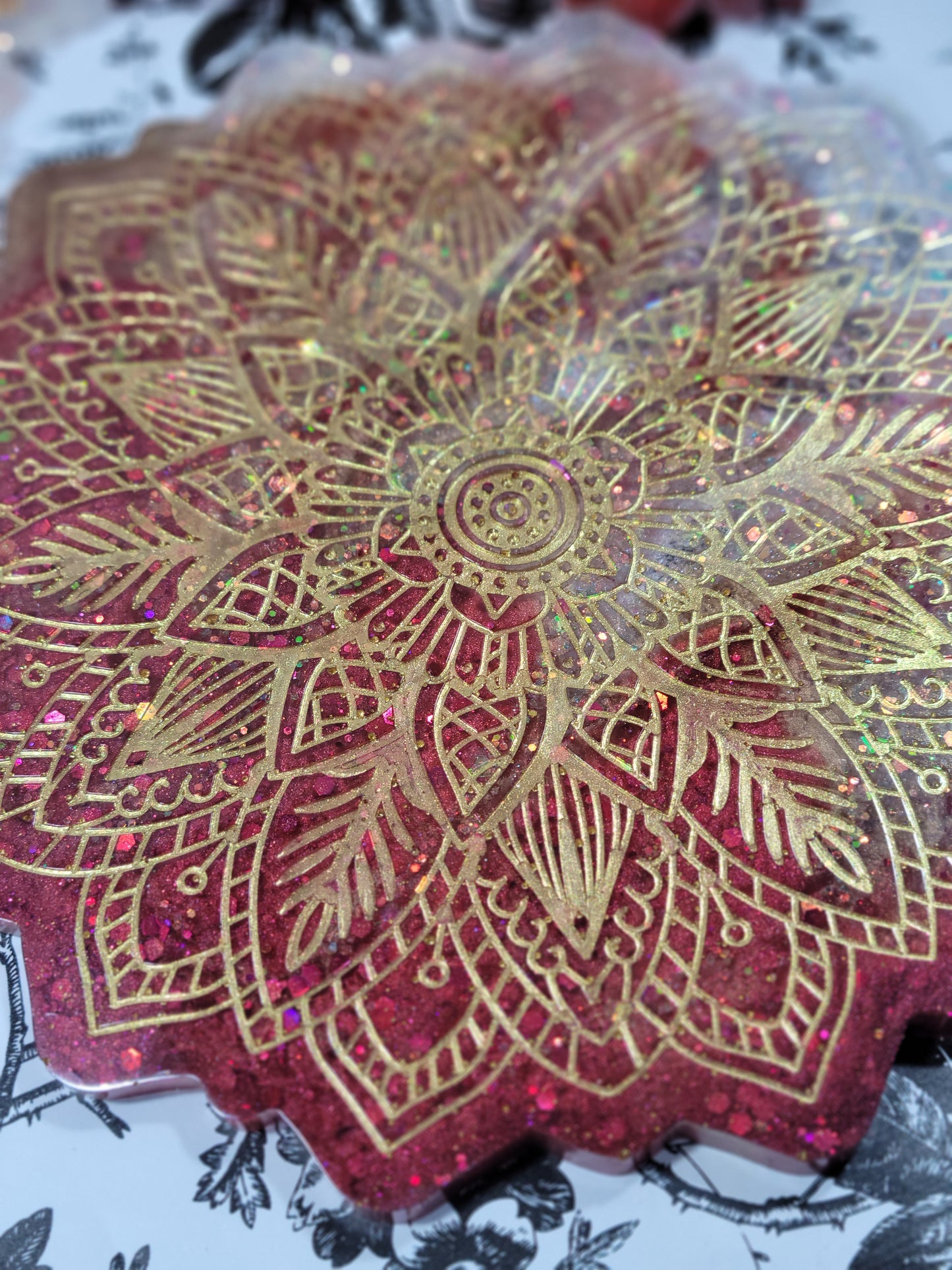 Mandala Tray and Coaster Set