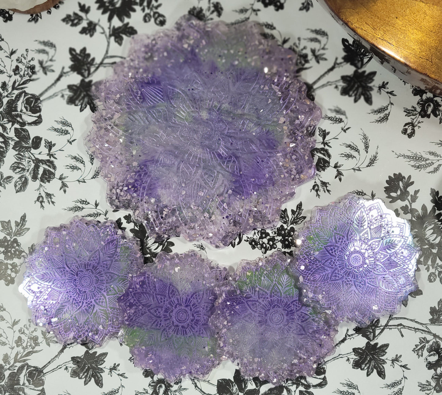 Mandala Tray and Coaster Set