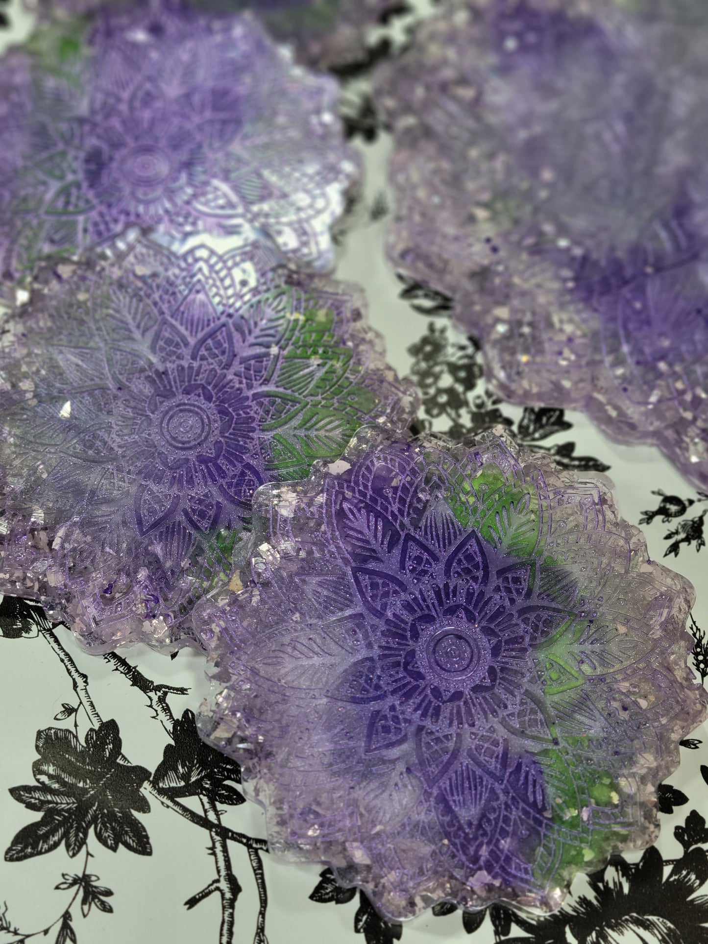 Mandala Tray and Coaster Set