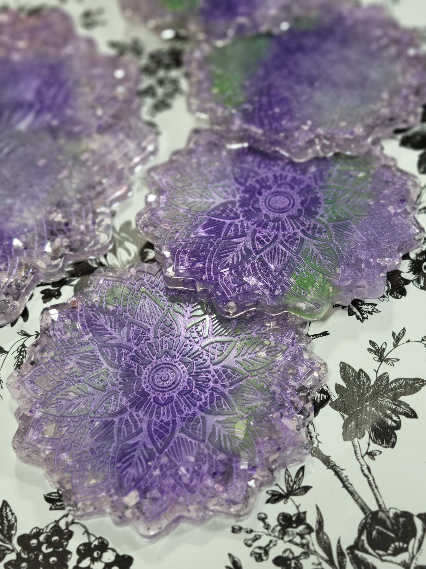 Mandala Tray and Coaster Set