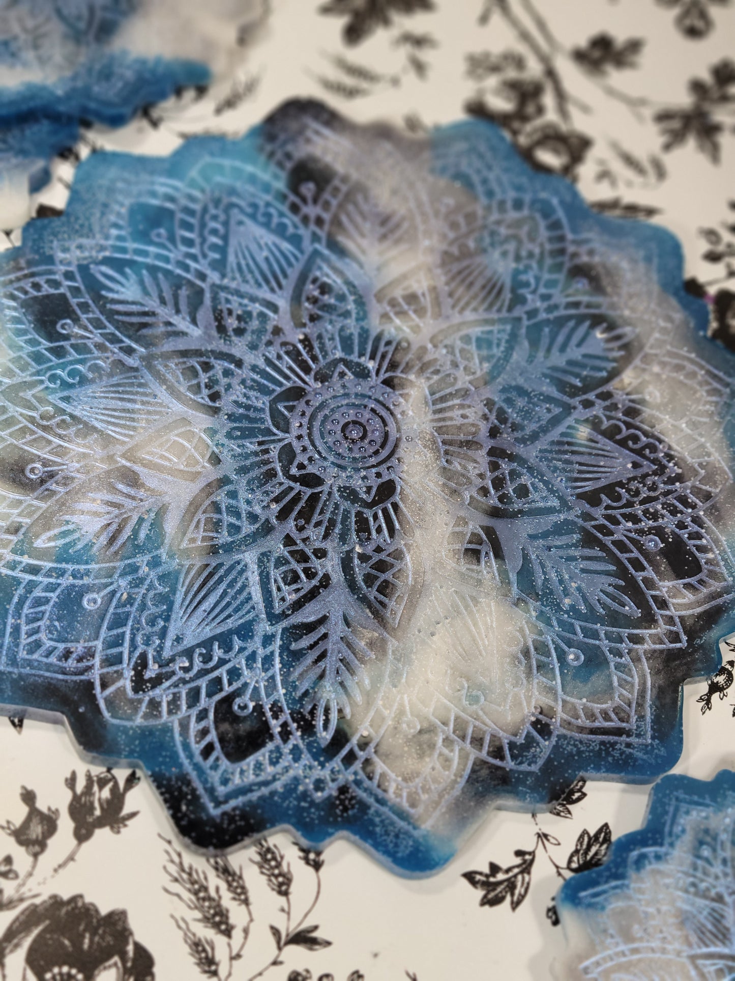 Mandala Tray and Coaster Set