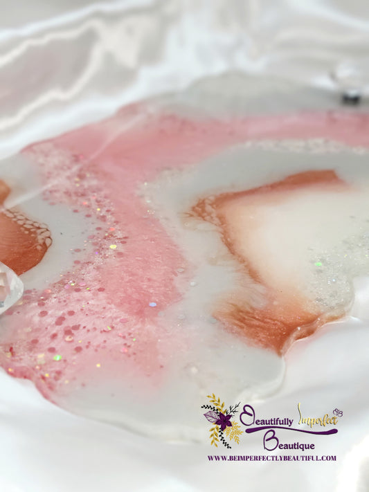 Geode Agate Resin Tray Set