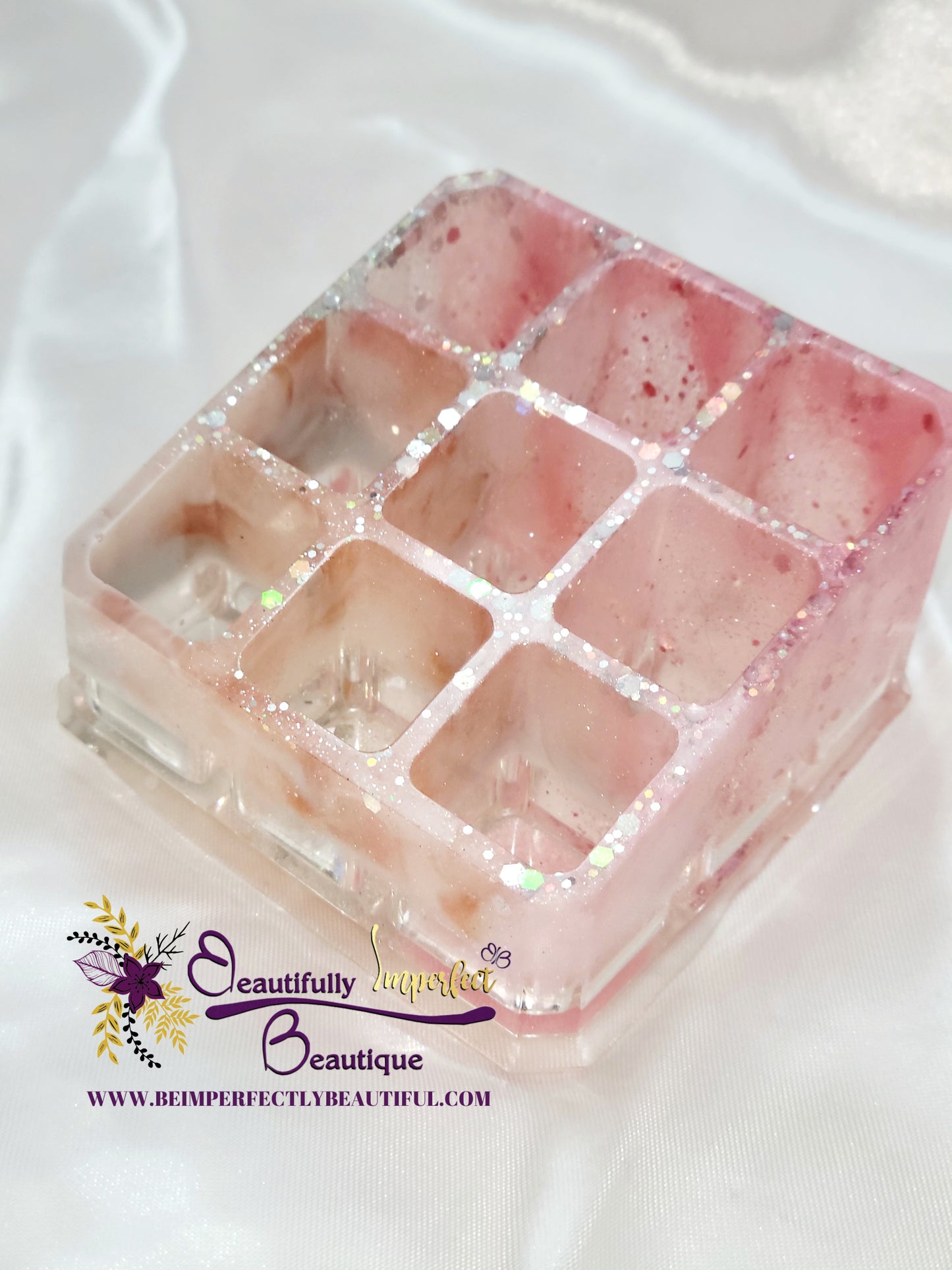 Resin Lipstick and Make Up Brush Holder