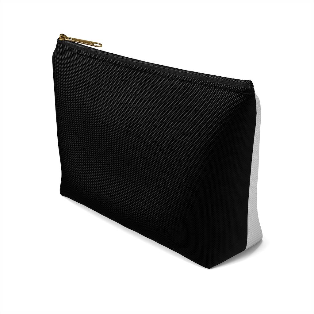#TotAllyPink Black Accessory Pouch w T-bottom
