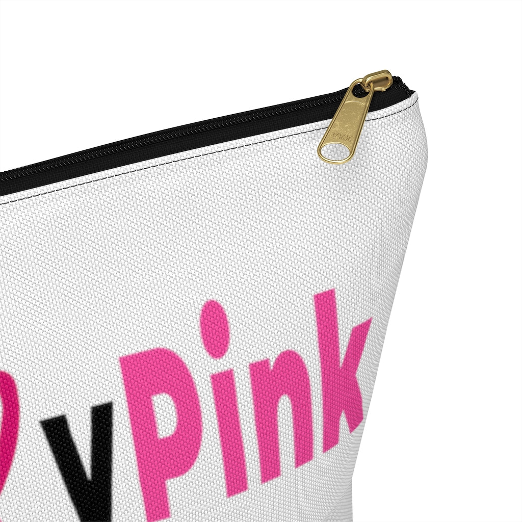 #TotAllyPink Black Accessory Pouch w T-bottom