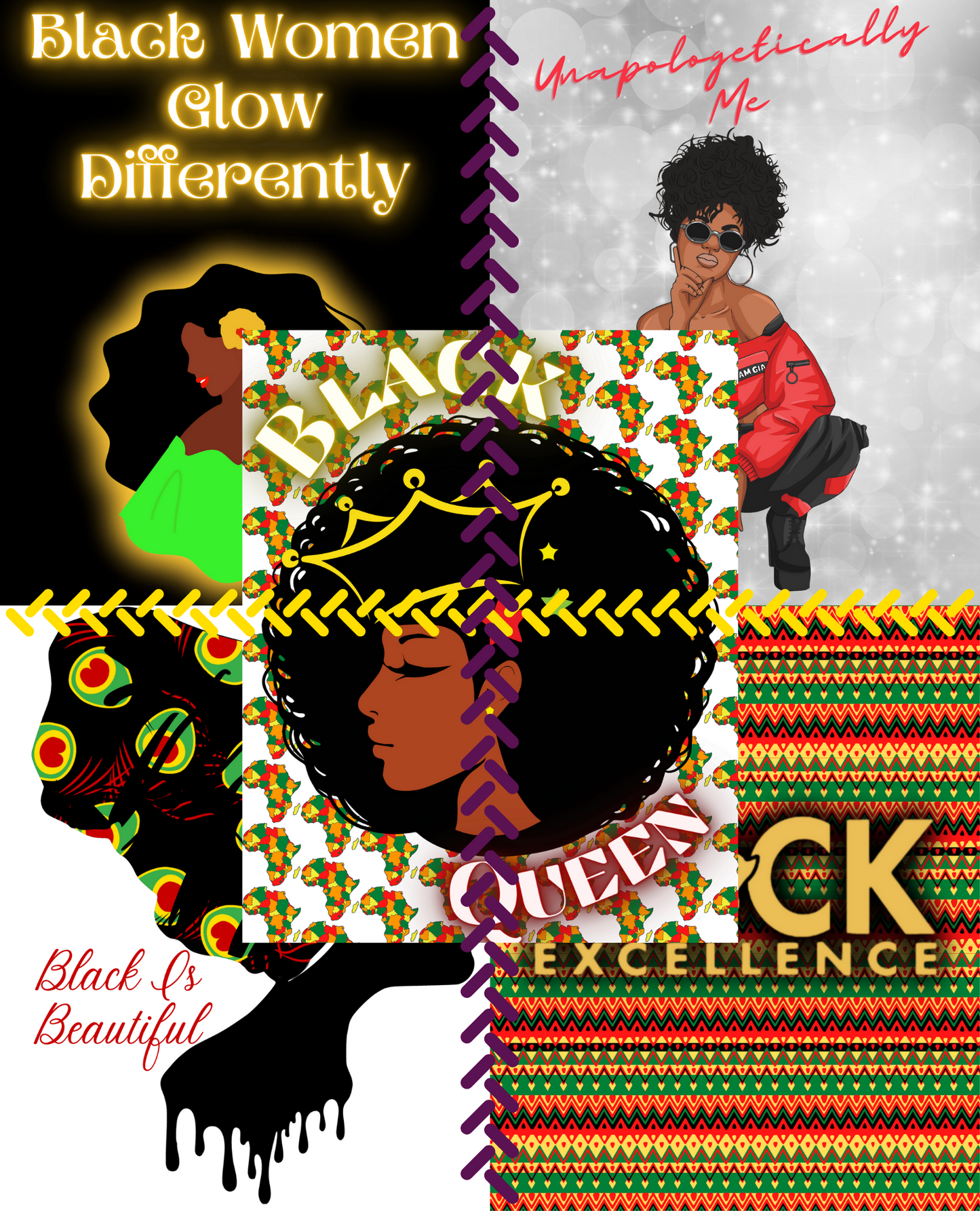 Melanin Notebook Cover Digital Paper