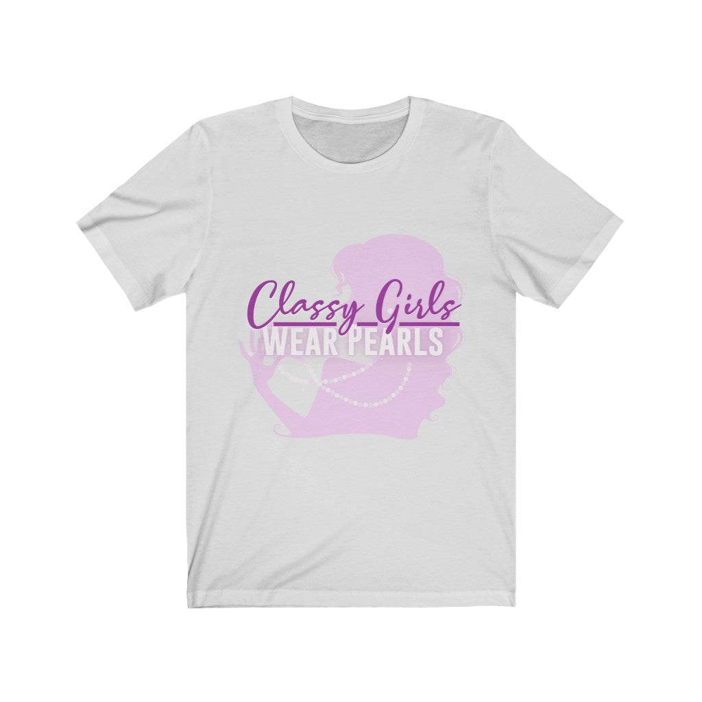 Classy Girls Wear Pearls Unisex Jersey Short Sleeve Tee