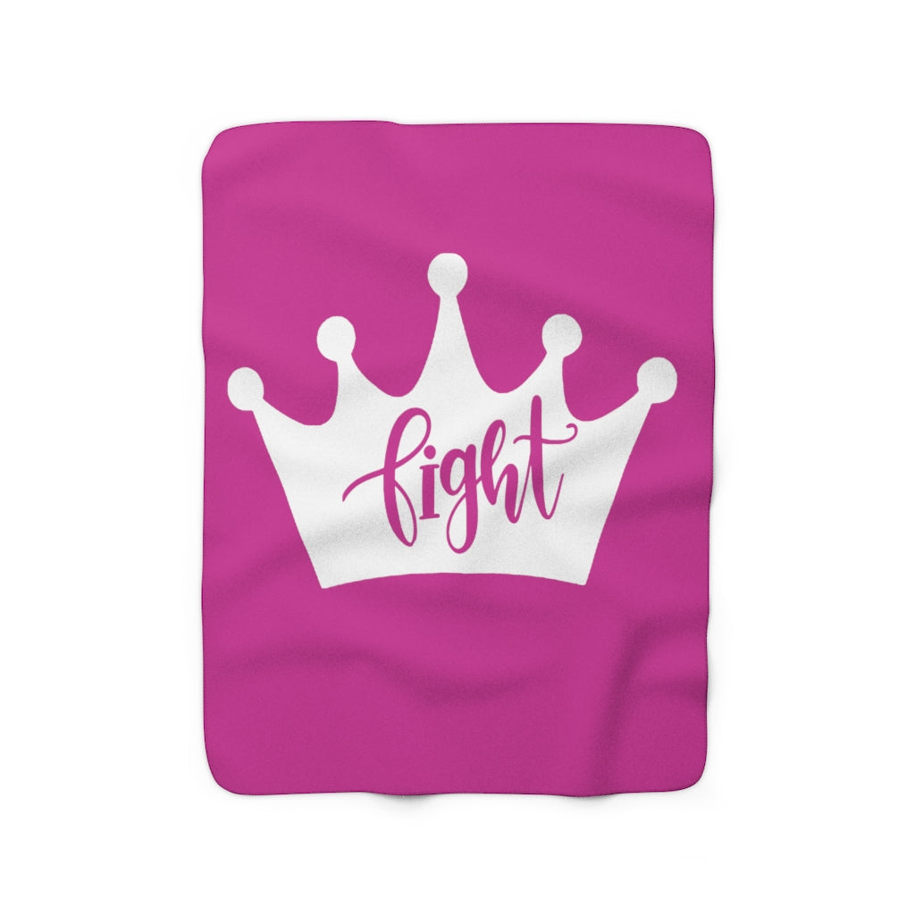 Fighting Queen Sherpa Fleece Blanket