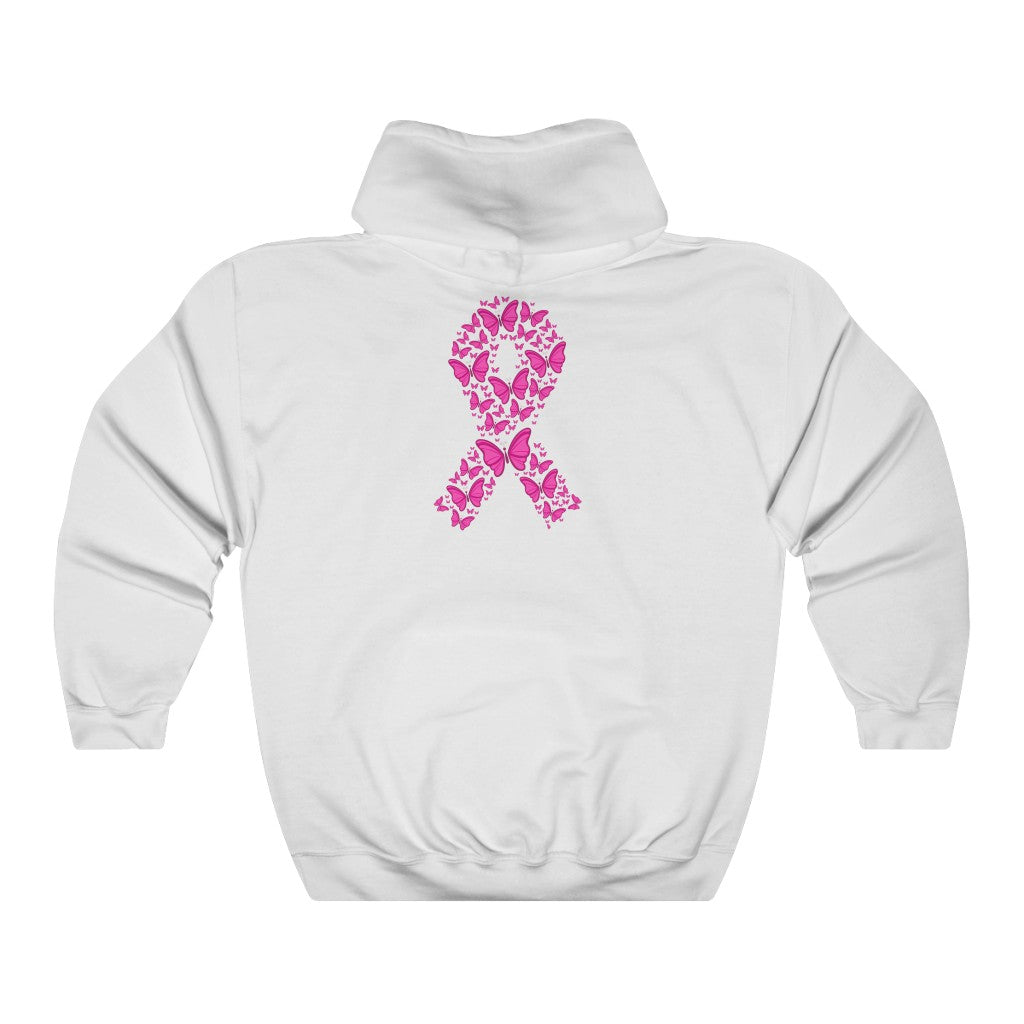 Pink Ribbon Butterfly Unisex Heavy Blend™ Hooded Sweatshirt