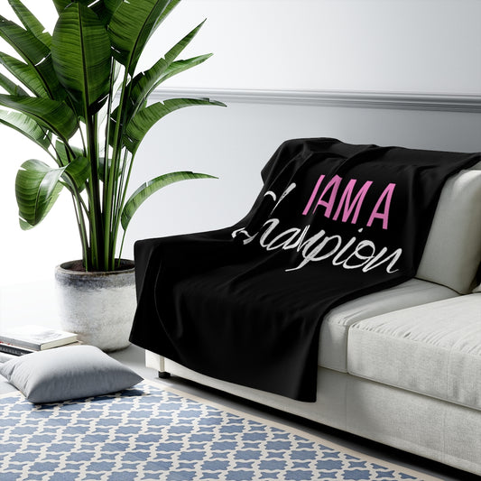 Champion - Black Sherpa Fleece Blanket