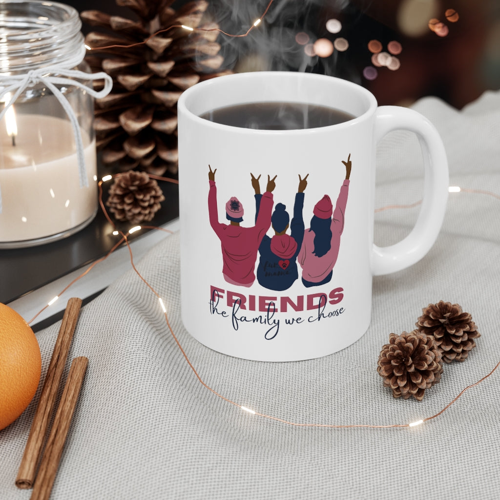 Friends are Family Pink 11oz Mug