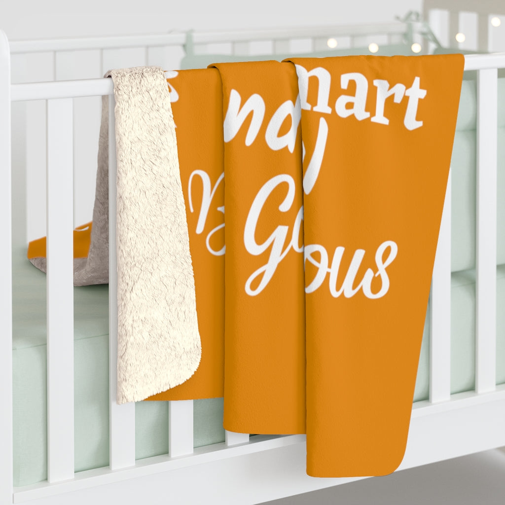 Royal Queen Orange Sherpa Fleece Blanket