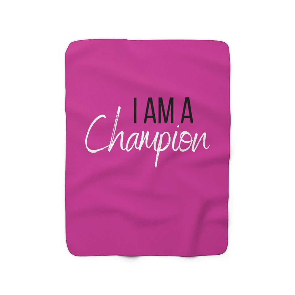 Champion - Pink Sherpa Fleece Blanket