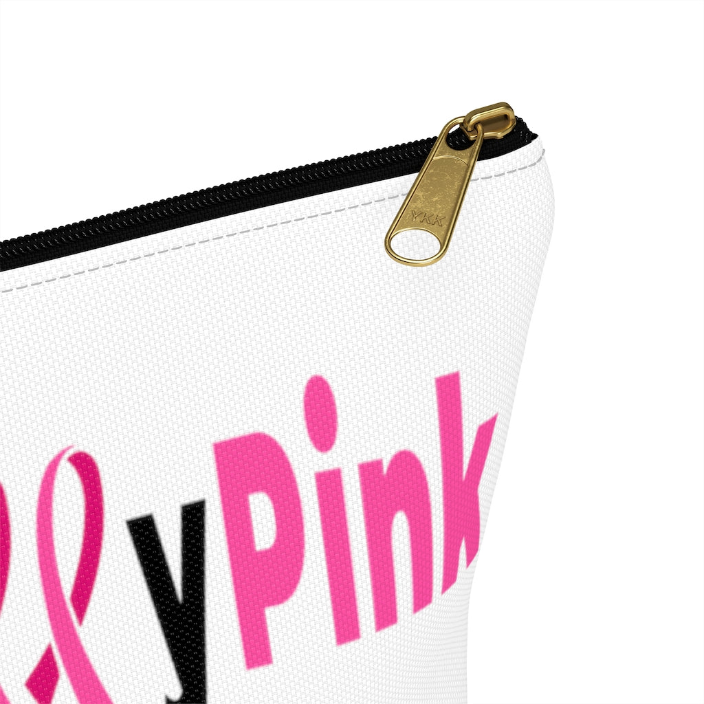 #TotAllyPink Black Accessory Pouch w T-bottom