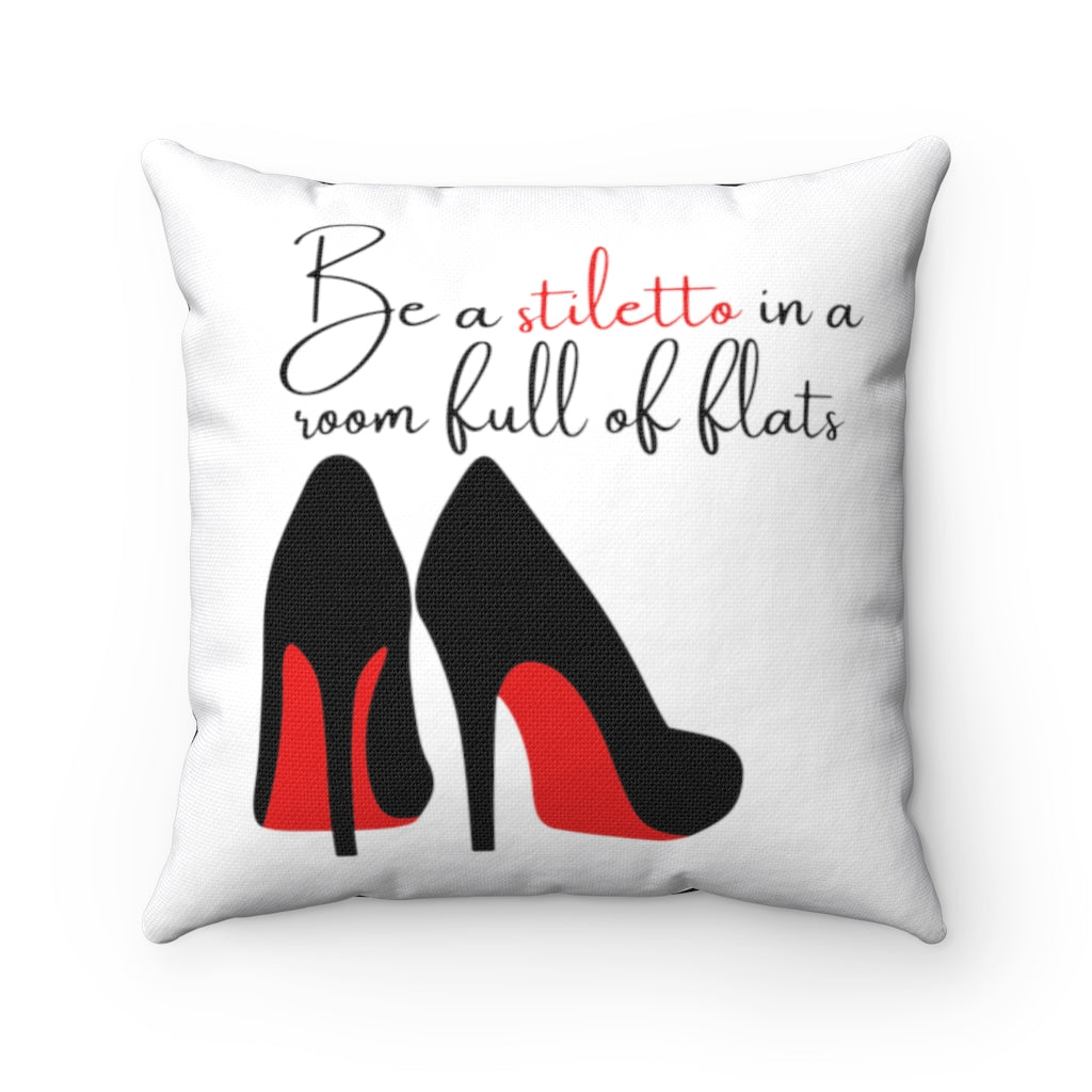 Stiletto Polyester Square Pillow