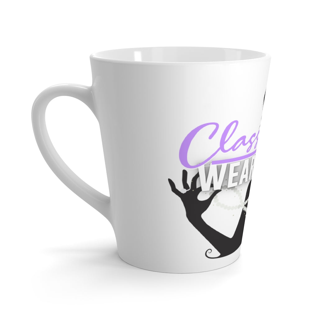 Classy Girls Wear Pearls Latte Mug