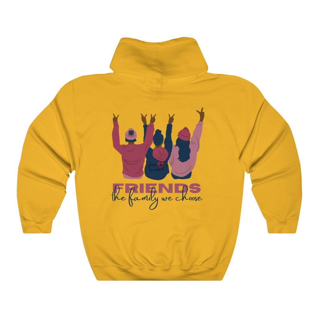 Friends are Family Pink Unisex Heavy Blend™ Hooded Sweatshirt