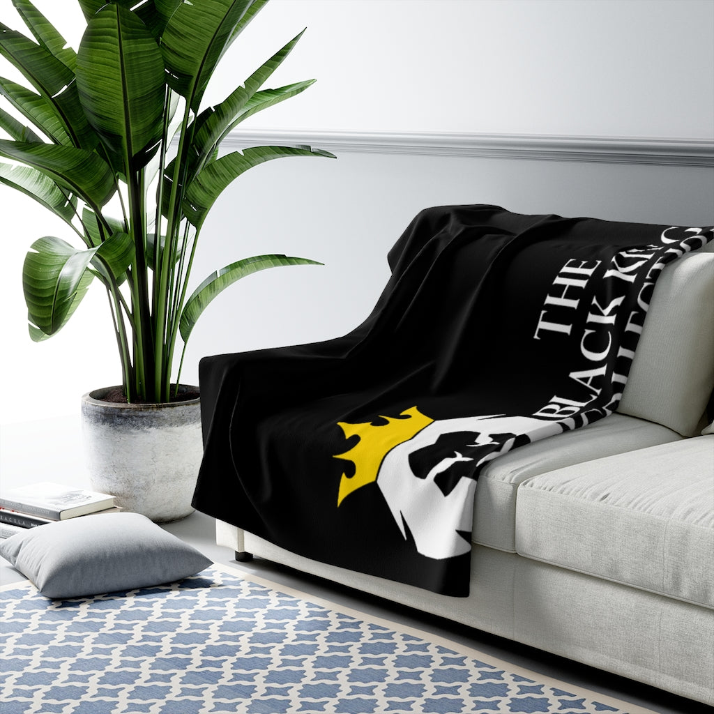 The Black King Collection Sherpa Fleece Blanket.