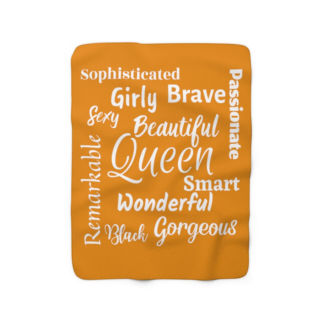 Royal Queen Orange Sherpa Fleece Blanket