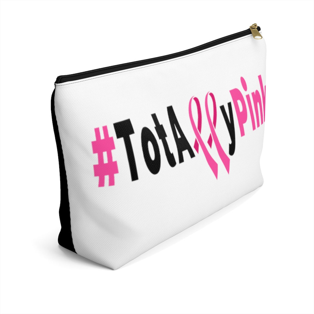#TotAllyPink Black Accessory Pouch w T-bottom