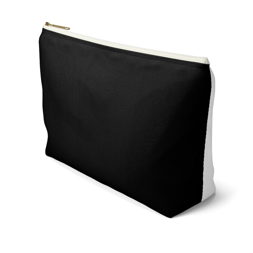 #TotAllyPink Black Accessory Pouch w T-bottom