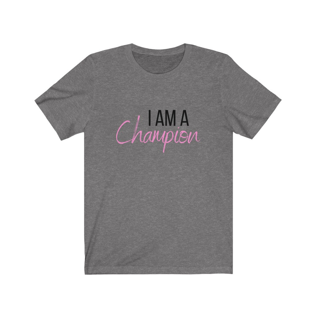 Pink Champion Unisex Jersey Short Sleeve Tee