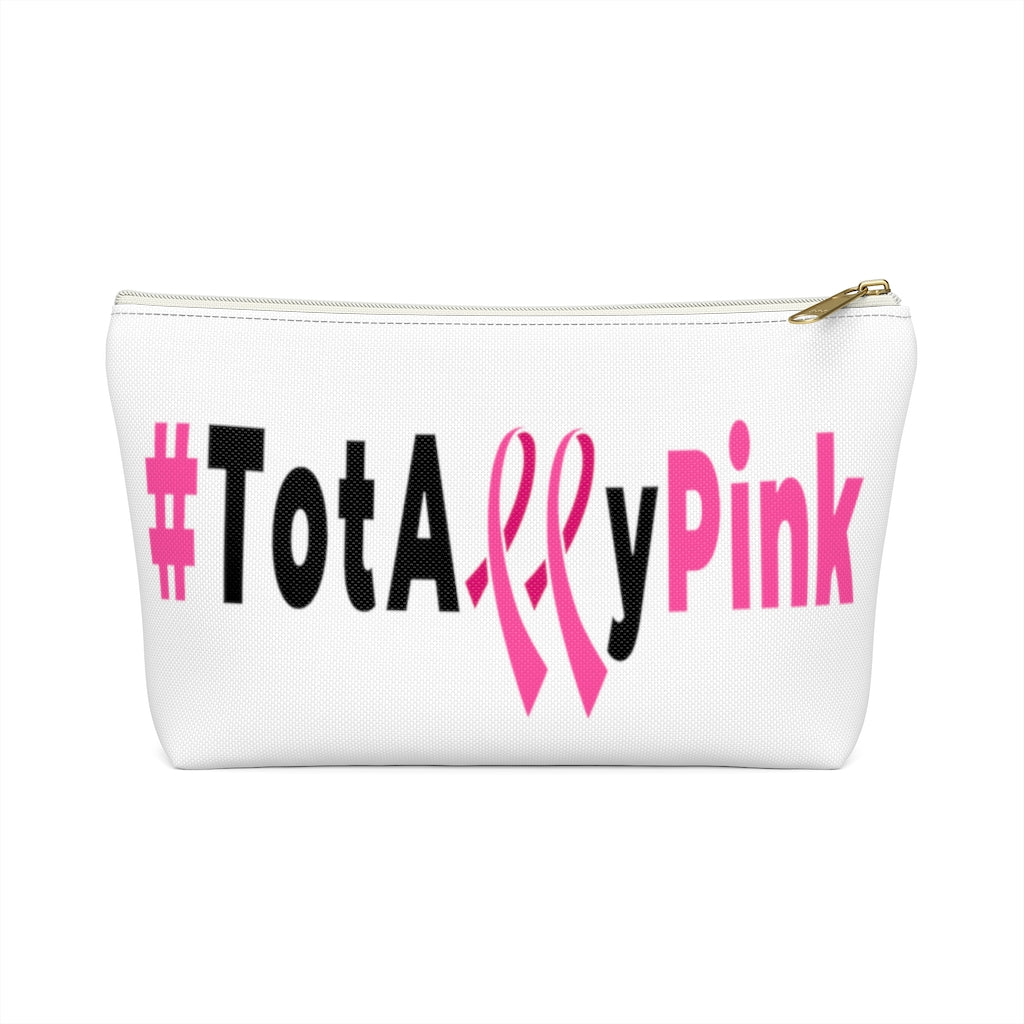#TotAllyPink Black Accessory Pouch w T-bottom
