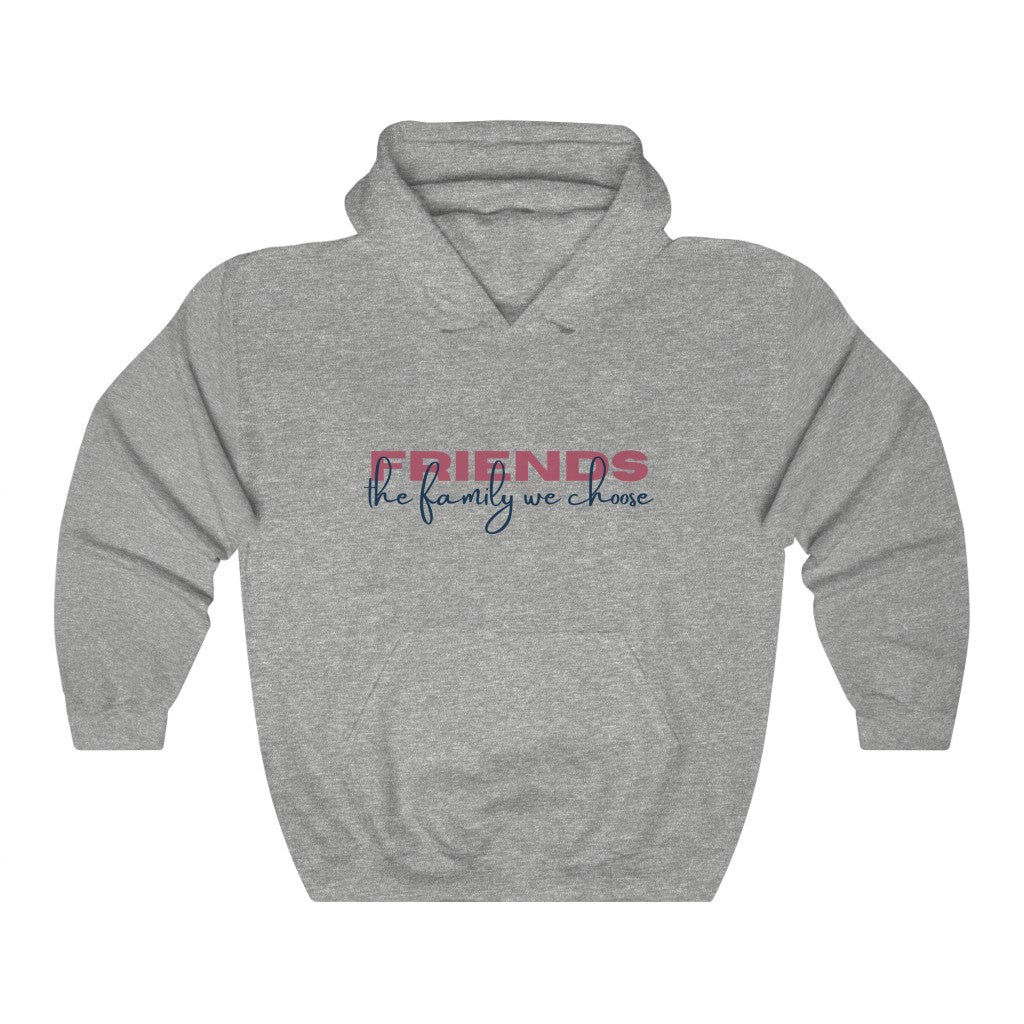 Friends are Family Pink Unisex Heavy Blend™ Hooded Sweatshirt