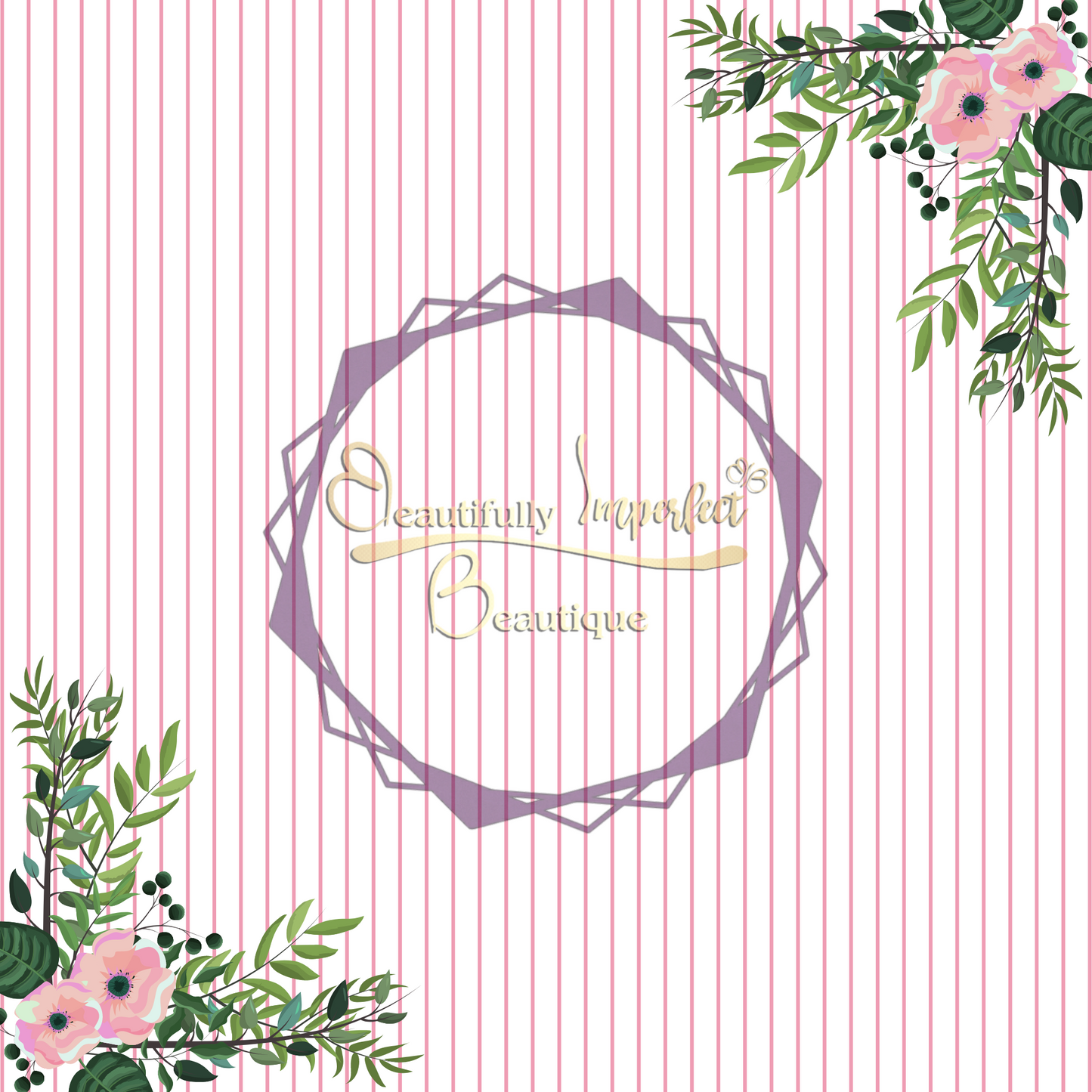 Springtime Flowers and Butterflies Digital Paper