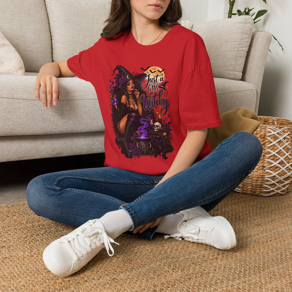 A Little Witchy Halloween | Glam Ghost Design | Unisex Softstyle T-Shirt