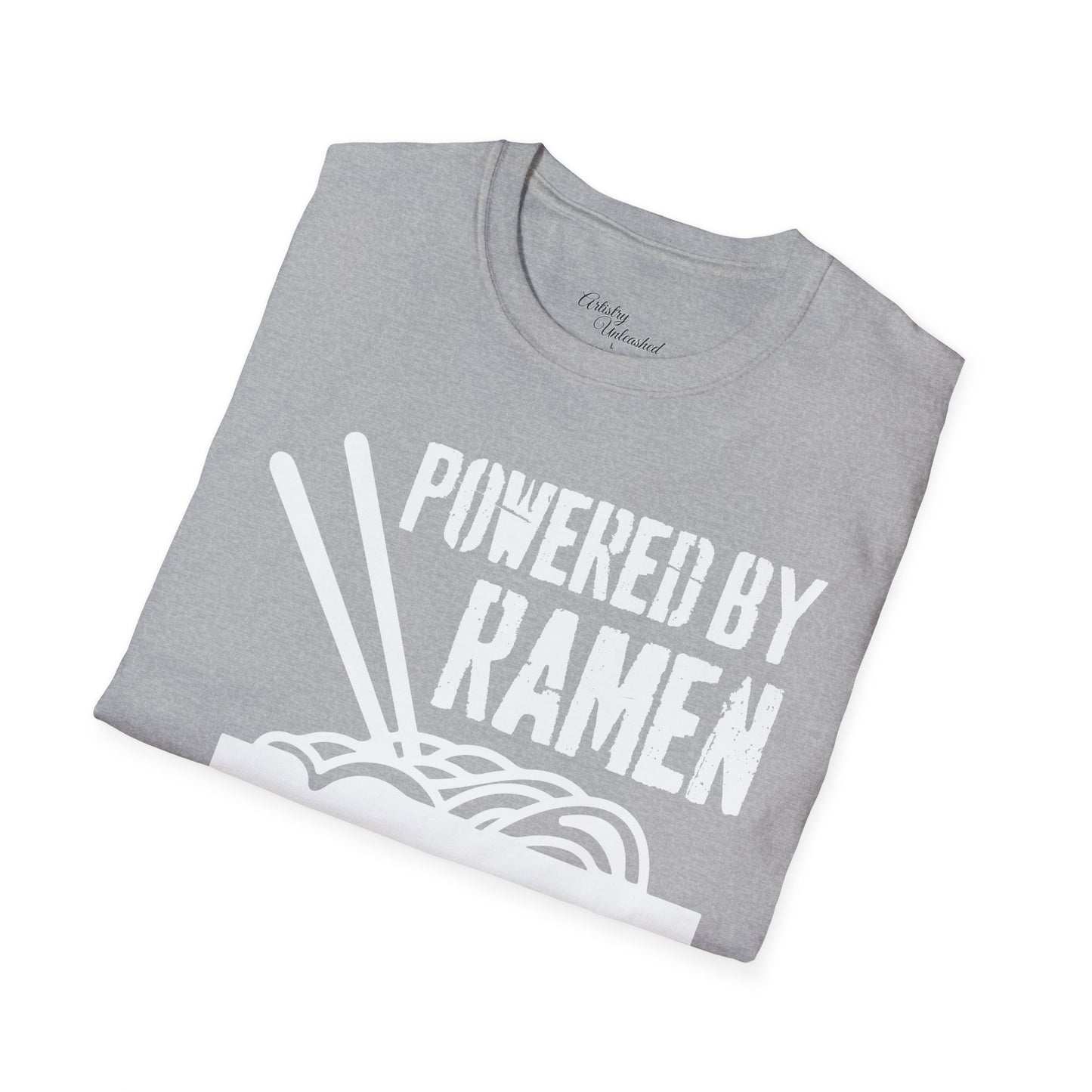 Powered by Ramen White Unisex Softstyle T-Shirt