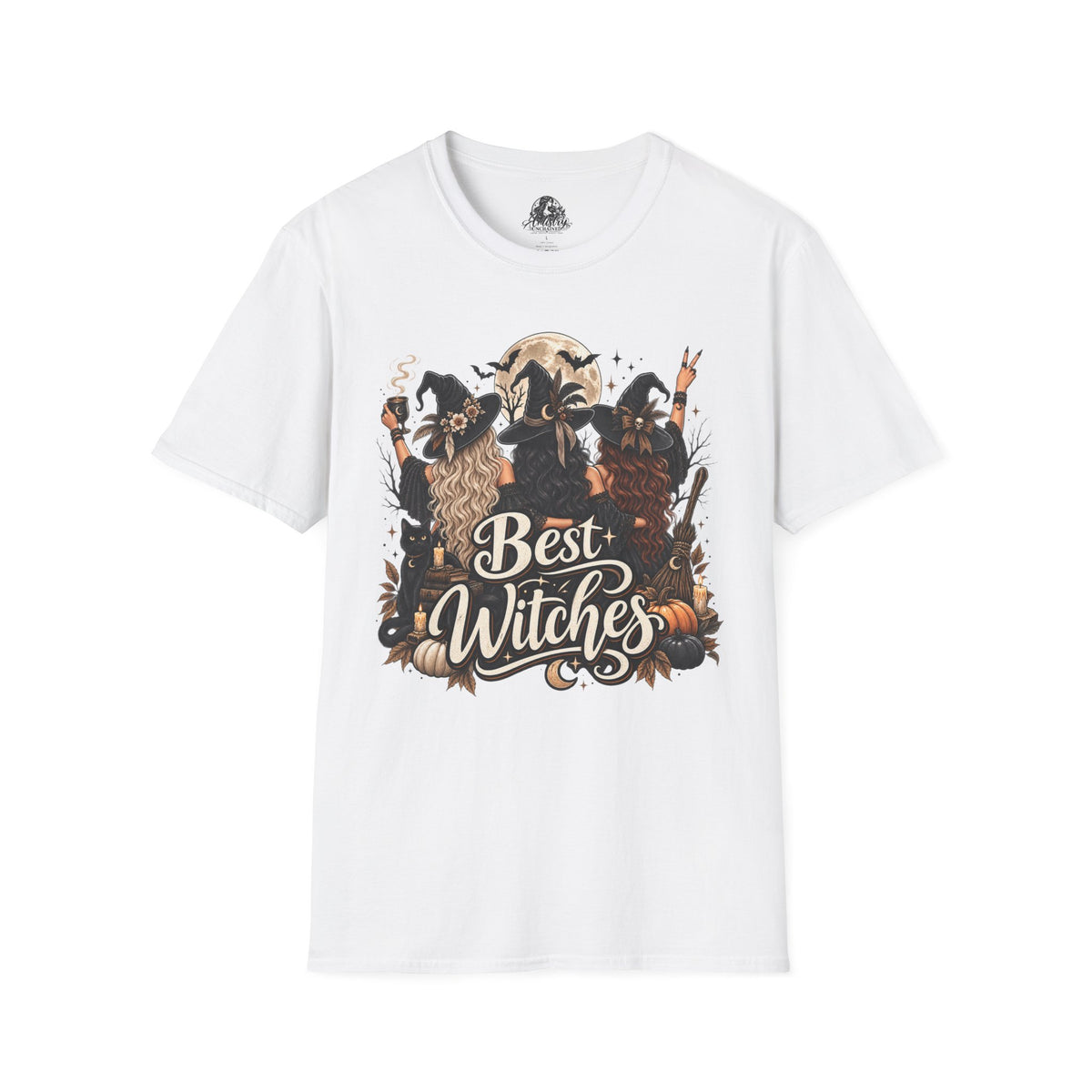 Best Witches Halloween | Glam Ghost Design | Unisex Softstyle T-Shirt