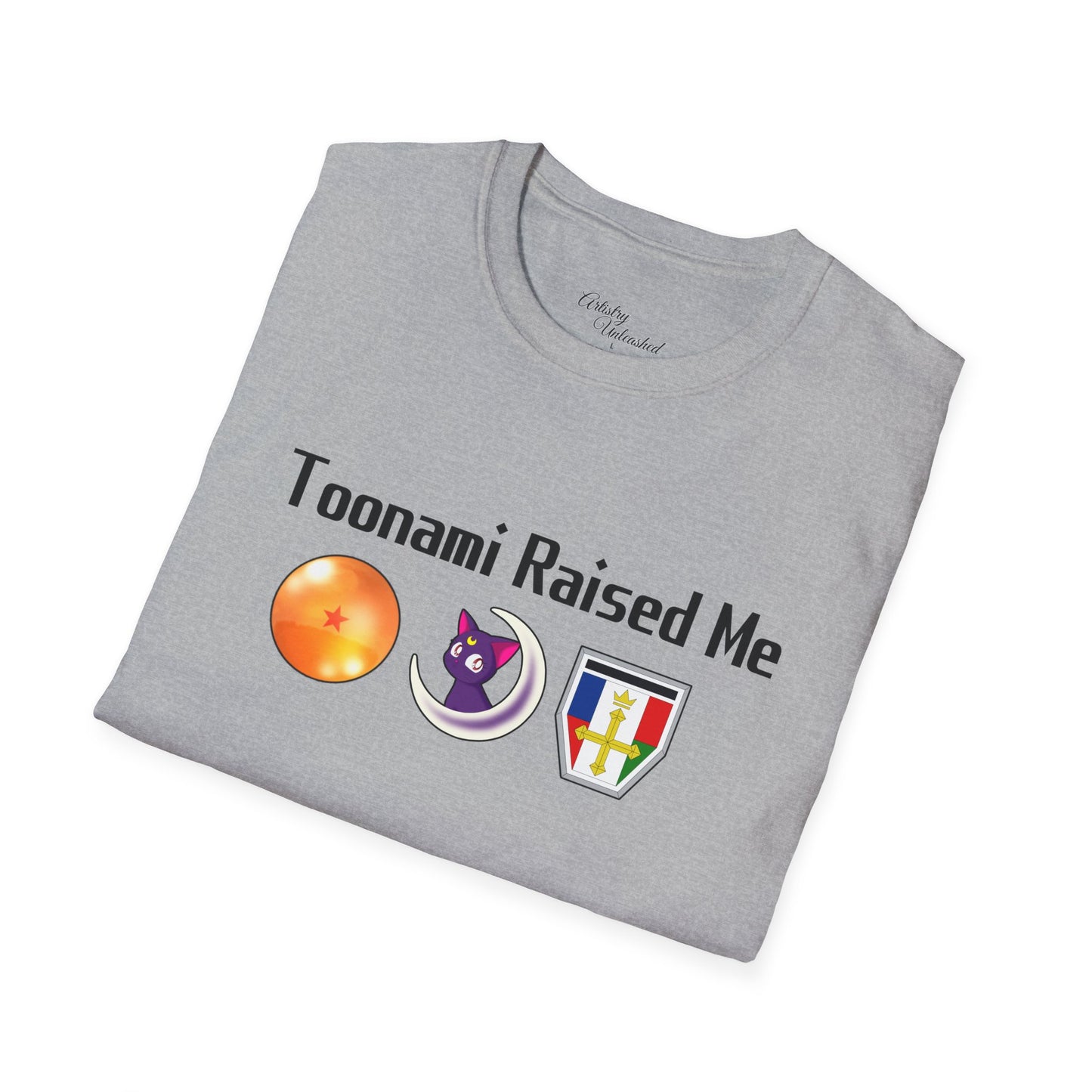 Toonami Raised Me Black Unisex Softstyle T-Shirt