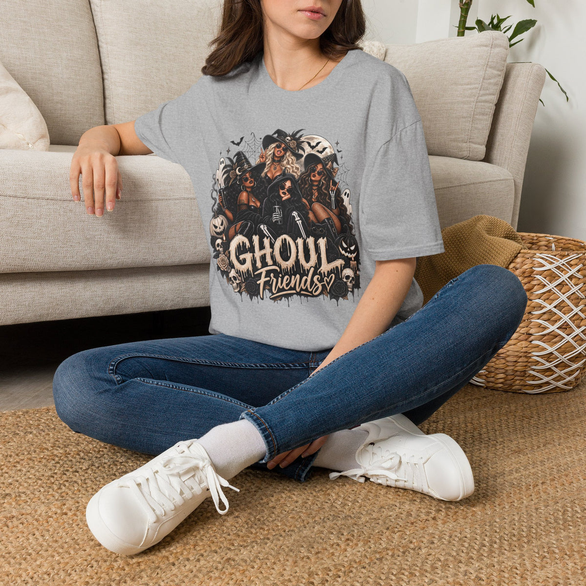 Ghoul Friends Halloween | Glam Ghost Design | Unisex Softstyle T-Shirt